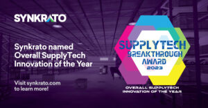 Synkrato wins 2023 SupplyTech Breakthrough award