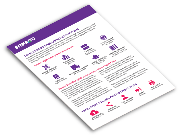 Data sheet, Synkrato Digital Labeling