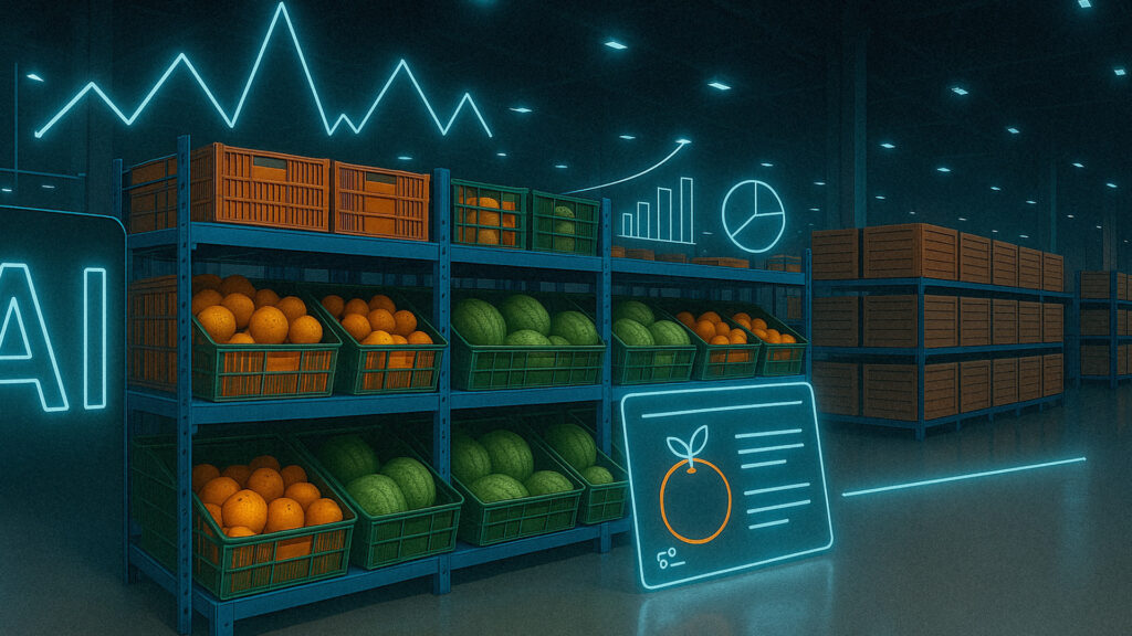 Seasonal produce in a warehouse