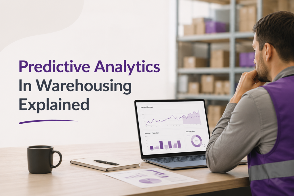 AI-powered warehouse with predictive analytics and automation 