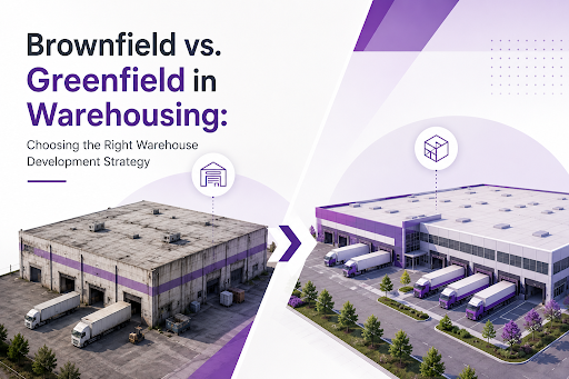 Brownfield and greenfield warehouse development strategy comparison