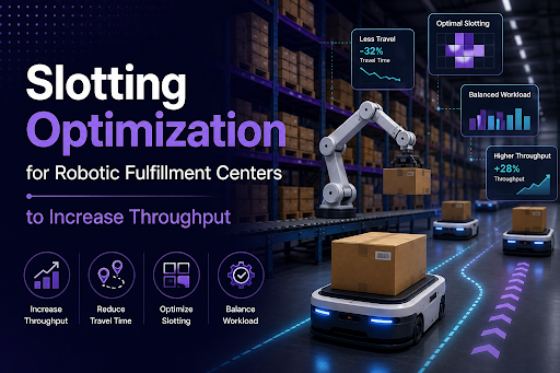 Slotting Optimization for Robotic Fulfillment Centers to Increase Throughput