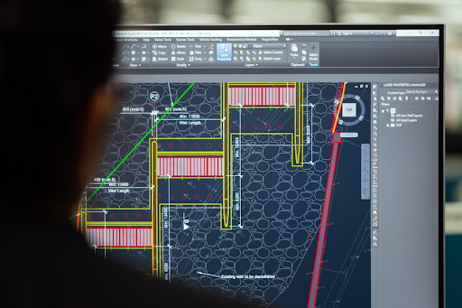 Warehouse layout planning on digital modeling software